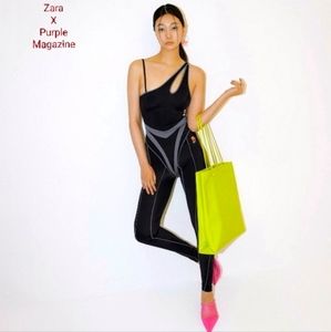 ZARA X PURPLE MAGAZINE BODYSUIT NWT